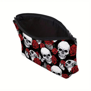 Skull and Rose Cosmetic Bag